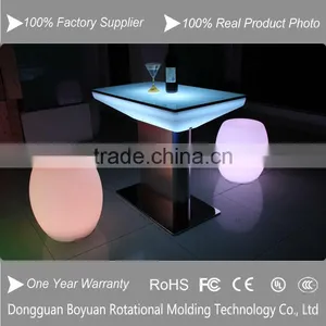 Aluminum Shelf Led Light Bar Table, Led Light Coffee Table, Light up Cocktail Table thumbnail-2