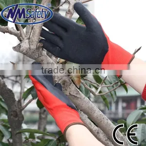 NMSAFETY 13 Gauge Polyester Knitted Glove Use for Construction Latex Work Gloves thumbnail-1