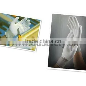 DDSAFETY 13 Gauge White Nylon Liner Knit Wrist Glove White PU Coated White Nylon Glove thumbnail-5