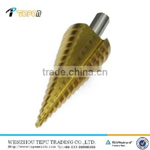 Striaght Flute Tin Coated 4-32mm HSS Step Drill Set thumbnail-1