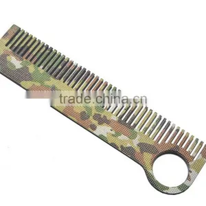 TK-5963 Outdoor Camouflage Ti EDC Titanium Comb for Soft Hair thumbnail-3