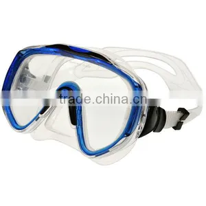 Big Frame Diving Equipment Silicone Diving Mask With Tempered Lens thumbnail-1