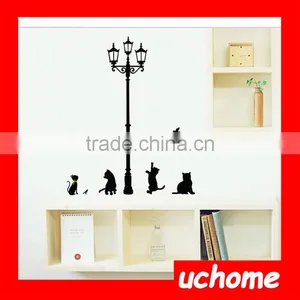 UCHOME Eco-Friendly Cartoon Cats Vinyl Wall Decorative Sticker thumbnail-4