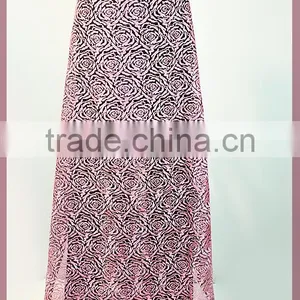 Pink Roset Embroidery Lace Fabric, Silver Metallic Mesh Lace Embroidery thumbnail-6