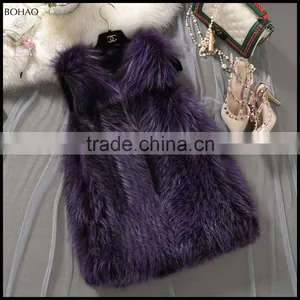 Silver Fox Hand Knit Vest Top Quality Fur Vest thumbnail-4