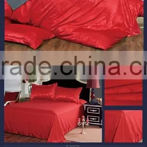 Jacquard Home Textile Imitated Silk Woven 4-9 Pcs Rayon Silk Bedding Set thumbnail-3