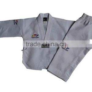 Latest Design Kids Taekwondo Uniform Cotton Fabric Taekwondo Suits Good Manufacture Taekwondo Uniforms for Kids thumbnail-2