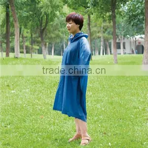 Blue Waterproof Reusable PVC Mexican Poncho thumbnail-4