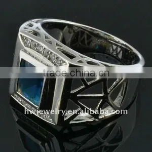Silver Ring CZ Prong Setting thumbnail-1