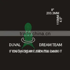 Team Slogan Heat Transfer Rhinestone Motif thumbnail-1