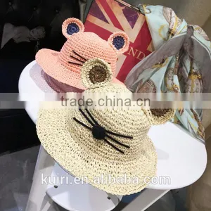 2016 New Stylish Baby Girls and Boys Cute Mickey Handmade Straw Hat Kids Sunhat thumbnail-1