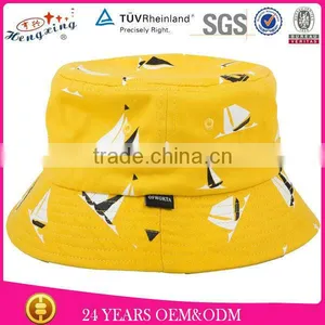 Custom Woven Label 100% Cotton Kids Plain Bucket Hat Wholesale thumbnail-1