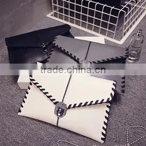 DY0136Z Europea Fashion Ladies pu Leather Knitted Clutch Bag thumbnail-2