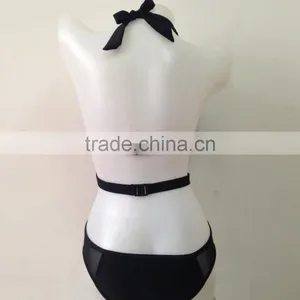 M865 Runwaylover2016 Ladies Sexy Black Perspective One Piece Bikini Swimwear thumbnail-3