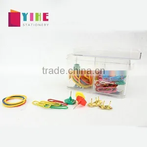 Suit Stationery Paperclip+colored Rubber+Glod Thumbtack +Hexagon Pin Set thumbnail-1