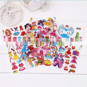 Chilren Carton Sticker Education Sticker 3D Pop-up Sticker Cute Replacement Sticker Girl's DIY Stickers thumbnail-1