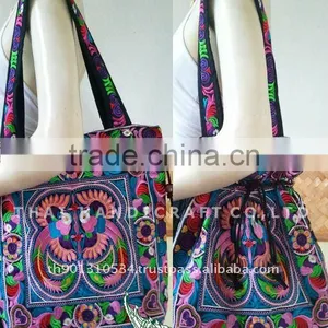 Thai Embroidered HMONG Hill Tribe Tote Bag thumbnail-1
