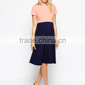 Maternity Bonded Skater Dress With Textured Full Skirt China Supplier thumbnail-2