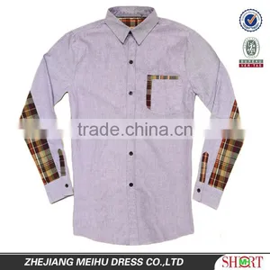 New Style Man's Oxford With Double-brushed Cotton Split Joint Shirt thumbnail-1