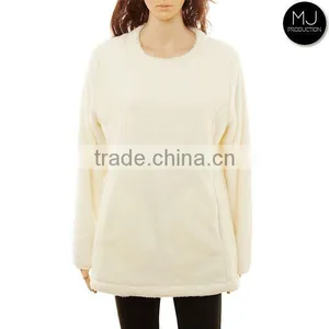 Wholesale Winter Girls Sweater Jacket Monogrammed Sherpa Fleece Quarter Zip Pullover Woman Clothing thumbnail-5