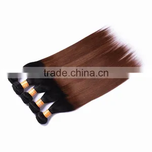 2016 NEW Product Malaysian Remy Human Hair Silky Straight Hair Weft 2 Tone Color Ombre Hair 1B/30 thumbnail-2
