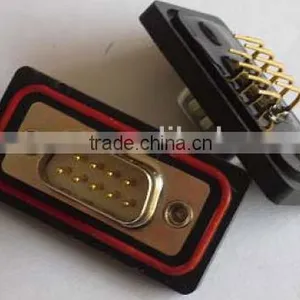 D-SUB 9P/HD15P Male PCB Type Panel Mounting 90 Waterproof Connector thumbnail-1