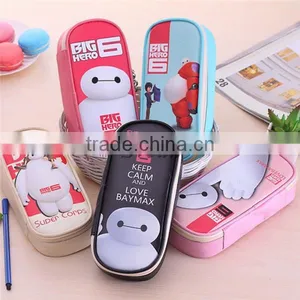 (New) Big Hero 6 Pencil Box With High Quality, PU Pencil Case for Kids, Cartoon Pencil Box for School Children thumbnail-1