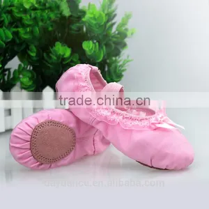 New Fashion Girls Canvas Soft Sole Lace Shoes Children Kids Ballet Dance Shoes thumbnail-3