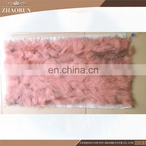 100% Real Fox Fur Plate / Dyed Color Fox Fur Skin Plate For Clothes & Garments thumbnail-2