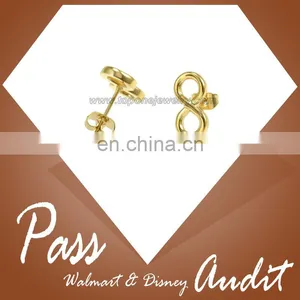 Cheap Wholesale Stainless Steel Infinity Stud Earrings Women's Engagement Jewelry Gifts thumbnail-1