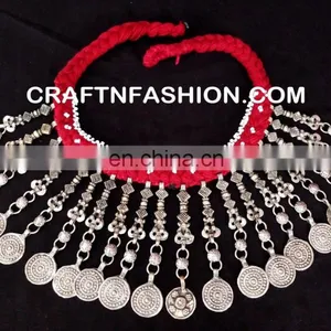 Vintage Afghan Kuchi Tribal Megh Craft Necklace Vintage Afghanistan Kuchi Nomad Old Tribal Choker Gypsy Necklace thumbnail-3