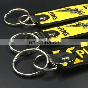 Embroidery Keychain Key Tag Key Fob Custom Embroidery Fabric Keychain thumbnail-1