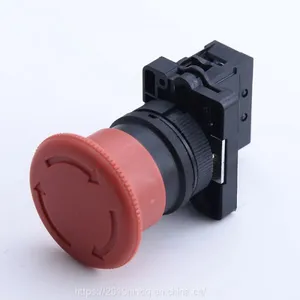 NIN 40mm Mushroom Head Turn to Release Red Emergency Stop Push Button Switch thumbnail-1