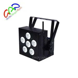 Multifunctional 6in1 Rgbwauv 6*18w Flat With Great Price Plastic Wireless and Battery Powered Par Led Light thumbnail-1