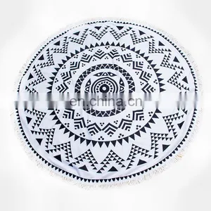 Factory Price Promotional Digital Printed Custom Logo Sublimation 80% Polyester 20% Polyamide Microfiber Beach Towel thumbnail-1