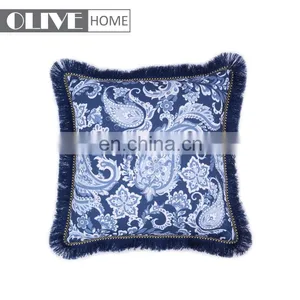 Wholesale Waterproof Custom Digital Printing Woven Macrame Outdoor Cushion Pillow thumbnail-3