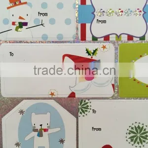 Holographic, Foil, Silver Stamp Xmas Gift Tag Labels Sticker Book thumbnail-4