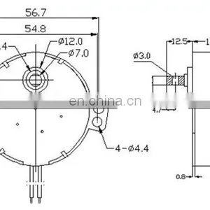 49TYZ 12V 1.2w 5-6rpm or 220V AC Single-phase Asynchronous dc AC Motor for Motorized Toys and N-scale Train Models thumbnail-5