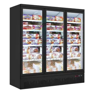 New Design Supermarket Equipment Freezers Double Door Freezer Refrigerator Display Chiller Made in China thumbnail-1