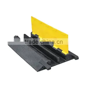 Lower Factoty Price 900*580*90mm Soft Flexible Recycled Rubber 2 Channel Cable Protectors thumbnail-2