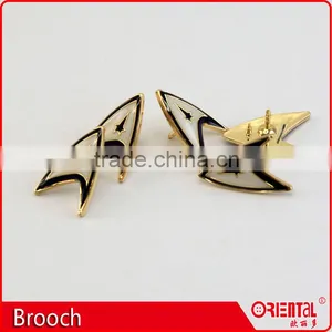 Enamle Metal Badge Straight Suit Brooch Pin for Men thumbnail-2