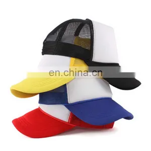 Promational Foam Blank Truck Cap Custom 6 Panel Trucker Mesh Embroidery Patch Trucker Hat Cap thumbnail-1