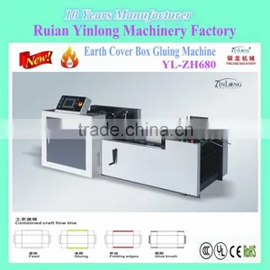 Factory Earth Cover Box Gluing Machine YL-ZH680,corrugated Box Folding Gluing Machine thumbnail-1