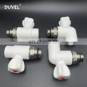 DUVEL PPR Thermostatic Radiator Valve Radiator Heating PPR Pipe Fitting Angel Male Thread Temperature Control Valve thumbnail-1