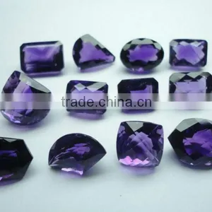 Amethyst African and Brazilian Cut Mix Shape Normal Fancy Cut Gems Calibrated Rose Cut Fine Cabochon thumbnail-1
