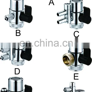 1/4 in Water Splitter Valve 4 Infall and 2 Way Out Diverter Valve With Locking Nut thumbnail-3