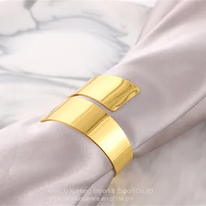 High Quality Wedding Banquet Decorations Napkin Ring Gold Silver Luxury For Tableware thumbnail-2