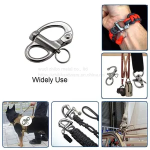 304/316 Stainless Steel Fixed Eye Snap Shackle thumbnail-5