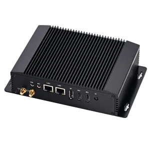 Partaker Fanless Mini PC Alder Lake-N Intel Core N100 Windows 11 Pro or Linux 2 x LAN DP 2 x HDMI 2 x COM Industrial Computer thumbnail-1