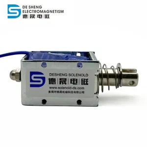Factory Supply DC 24V DS-1040 Push Pull Linear Open Frame Solenoid With 10mm Stroke for Automation Equipment thumbnail-1